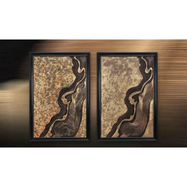 Black River Speckle Set of 2 in black — in a room setting