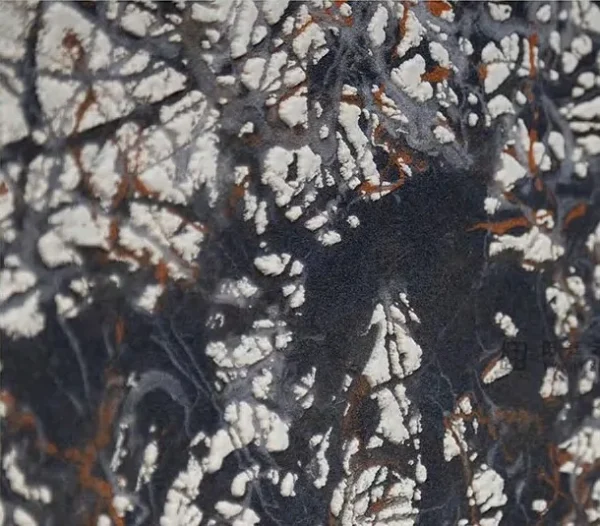Crackle Web and Speckle Painting Set of 2, 100 x 100 cm Each in black — detail