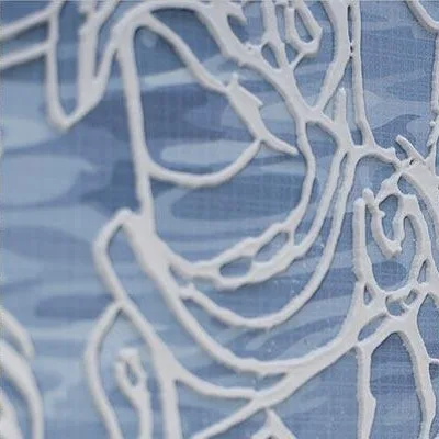 Tall City Sketch Panel Set of 2 in blue — detail