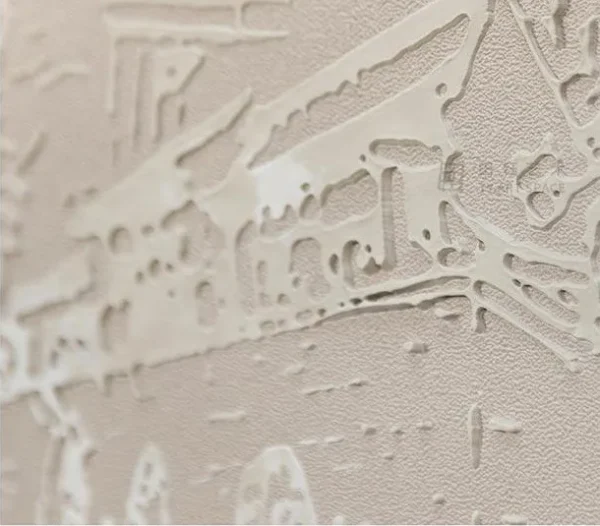 Monumental City Sketch Triptych in sand — detail