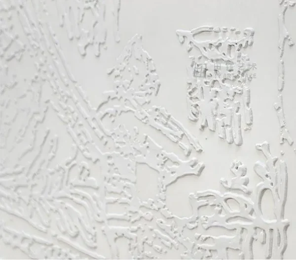 Monumental Old Town Sketch Panel Set, 400 x 240 cm Overall in ivory — detail