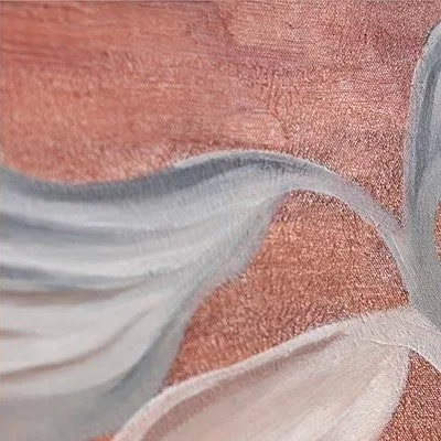 Coral Reef Painting Set of 2 in rose stone — detail