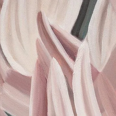 Coral Reef Painting Set of 2 in rose stone — detail