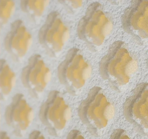 Cream Lattice Relief Set of 2 in oatmeal — detail