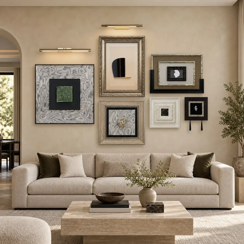 Collector's Gallery Wall Set of 7 in black — front view