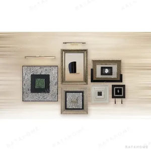 Collector's Gallery Wall Set of 7 in black — in a room setting