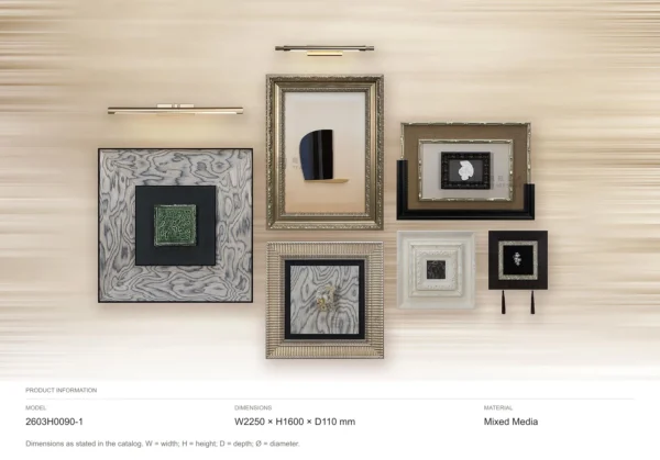 Collector's Gallery Wall Set of 7 in black — dimensions