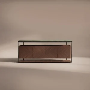 Walnut Marble Sideboard in walnut — front view