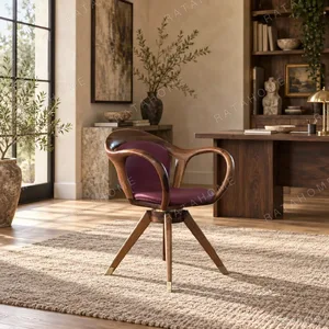 Walnut Sculpted Armchair in walnut — in a room setting