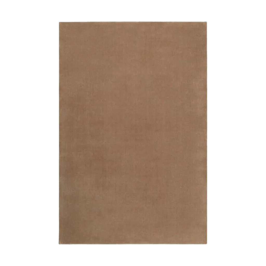 Warm Brown Plain Rug in clay — front view