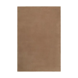 Warm Brown Plain Rug in clay — front view