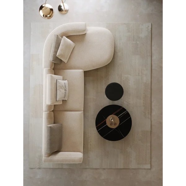 Well-Proportioned Modular Sofa in oatmeal — in a room setting