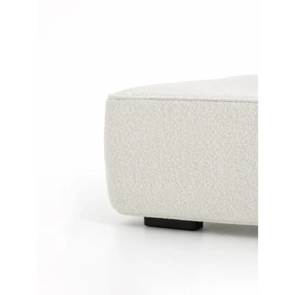 Weston Low Upholstered Bed in oatmeal — in a room setting