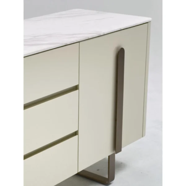 Light Grey Lacquer Sideboard in slate — in a room setting