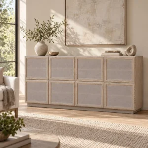 Xufang Cabinet in solid ash — front view
