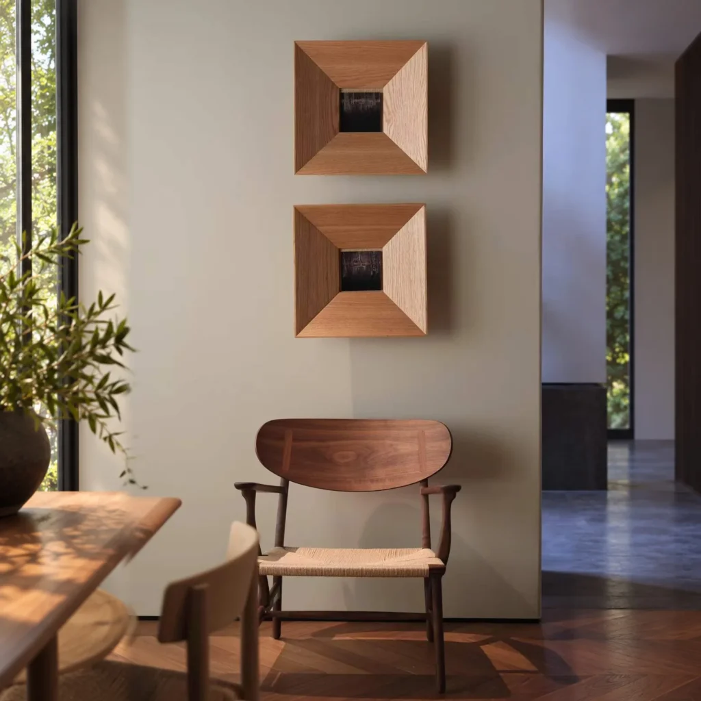 Years Oak Pyramid Wall Frame, 45 cm in natural oak — front view