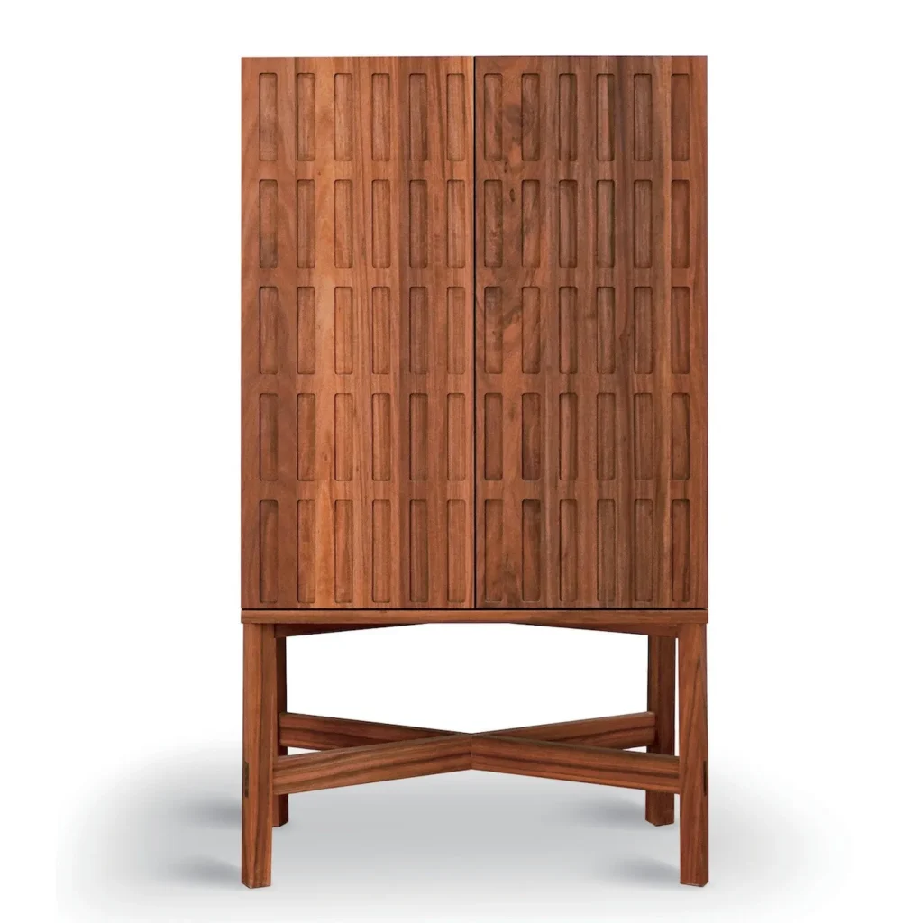 Solid Walnut Tall Cabinet in walnut — front view