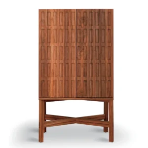 Solid Walnut Tall Cabinet in walnut — front view