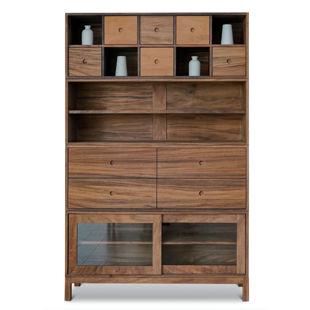 Solid Walnut Apothecary Cabinet in walnut — front view