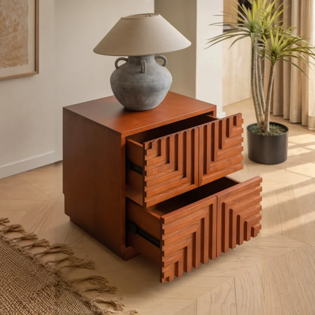 Zhuyan Solid Wood Modular Cabinet in solid wood — front view