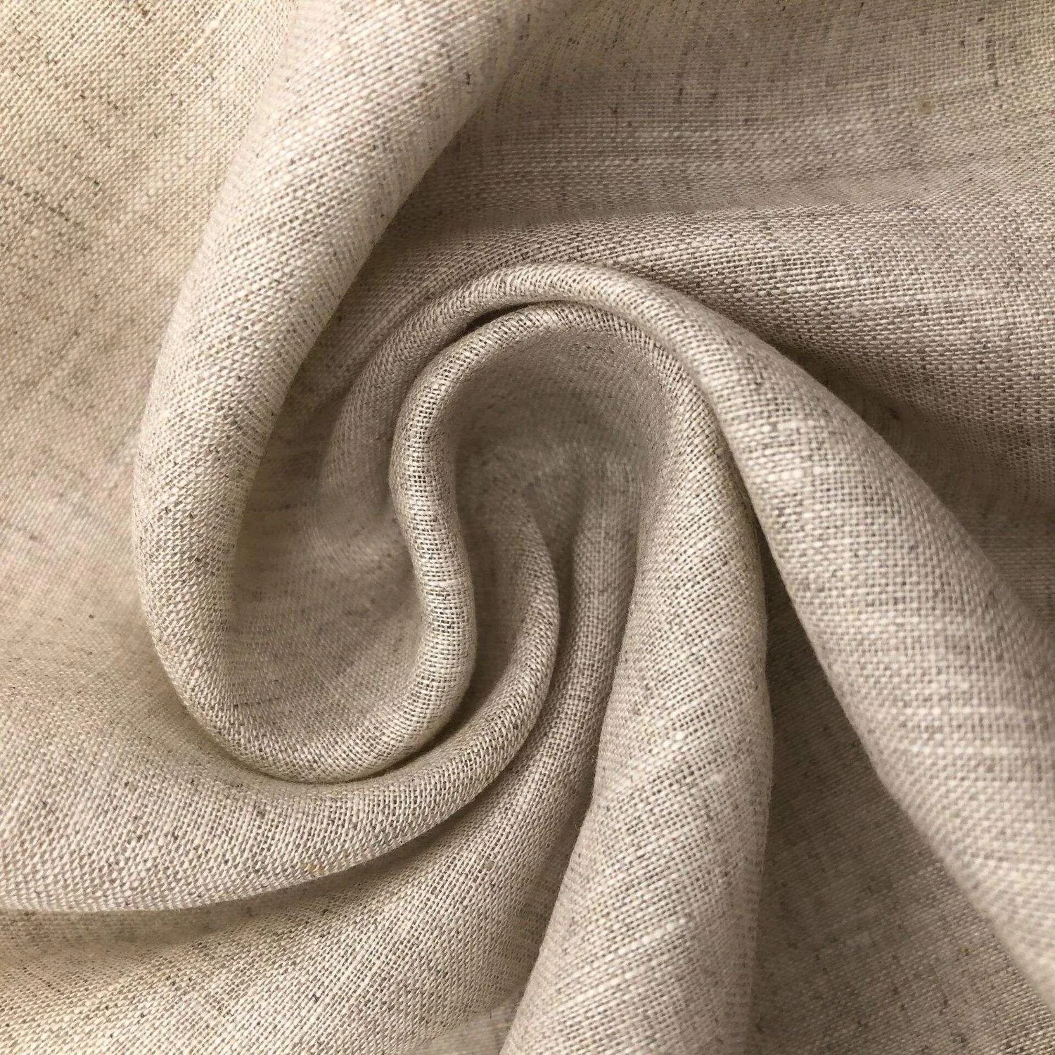 Natural linen textile close-up