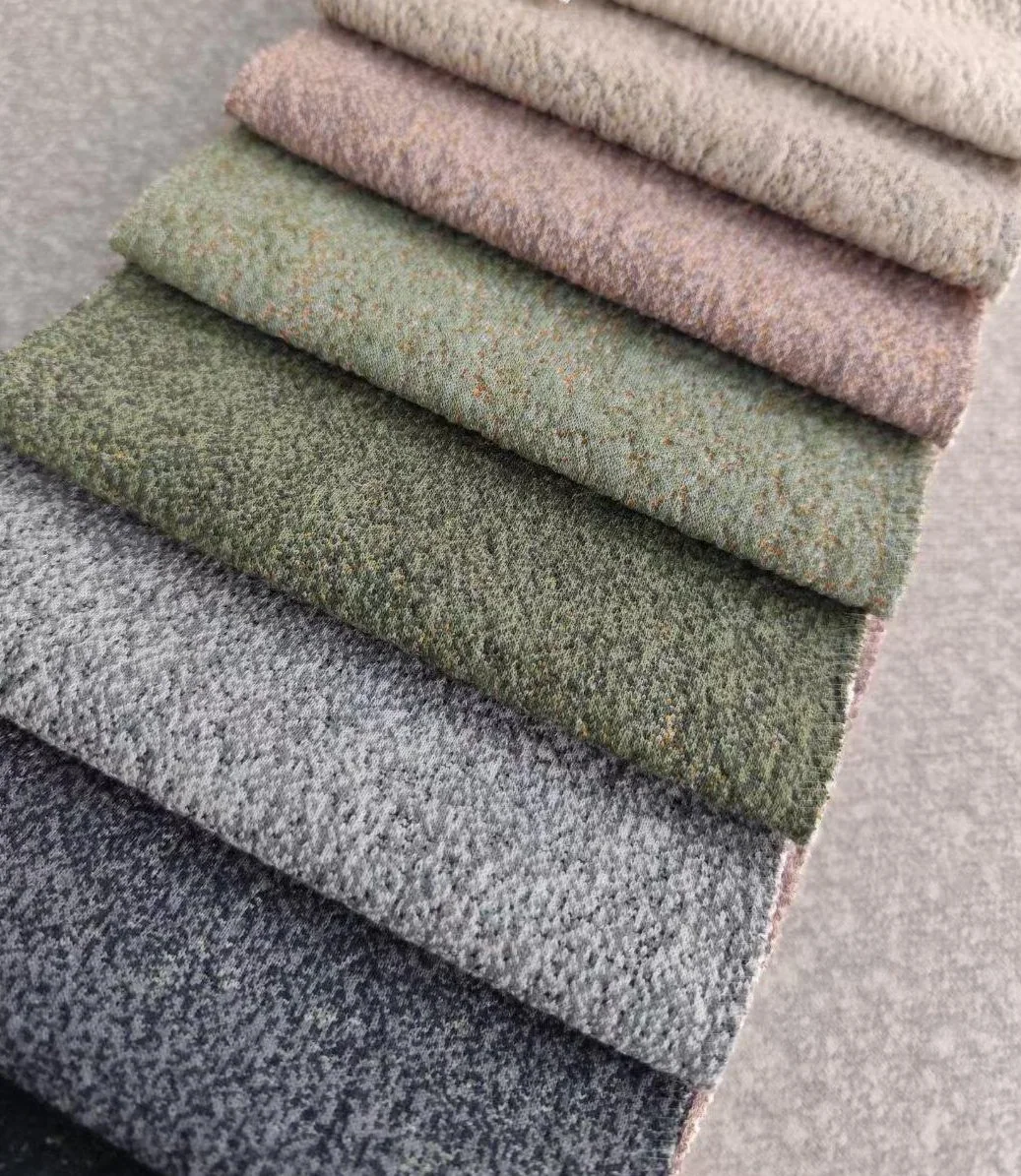 Performance upholstery swatches with varied surface density