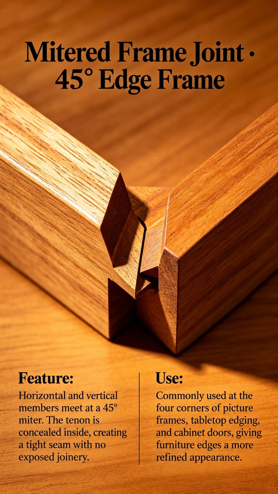 Mitered frame joint