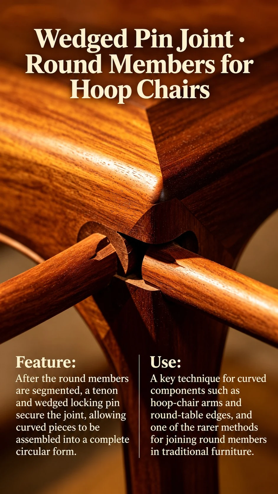 Wedged pin joint