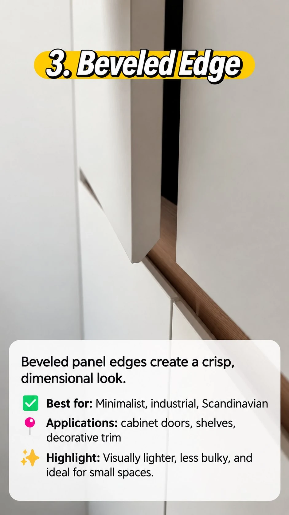 Beveled edge