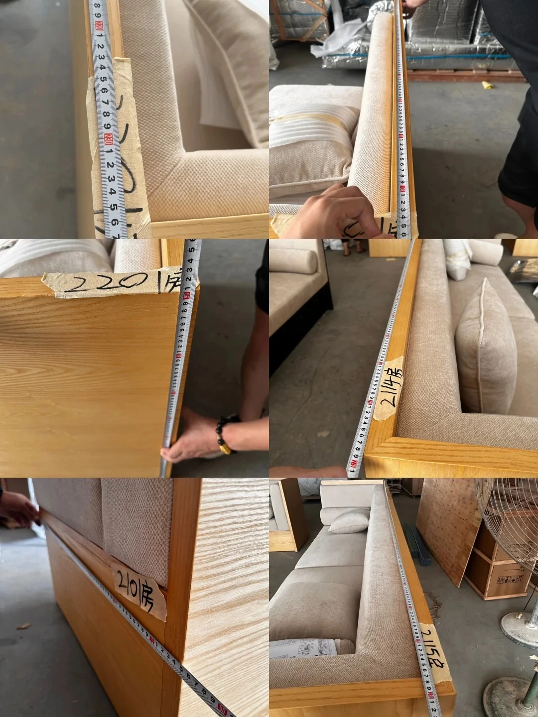 Sofa internal structure inspection