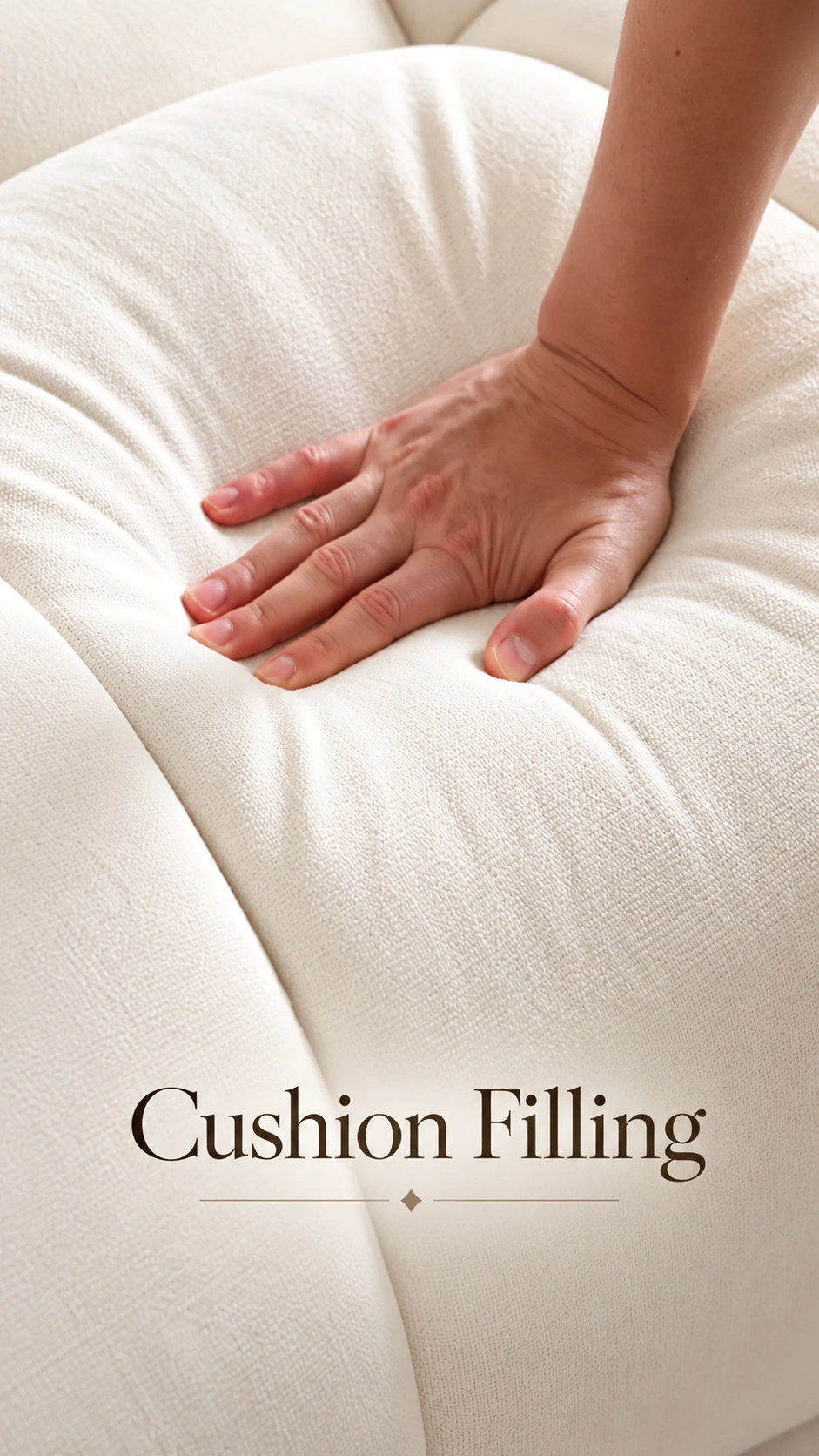 7. Cushion filling: compare recovery, volume and symmetry after compression.