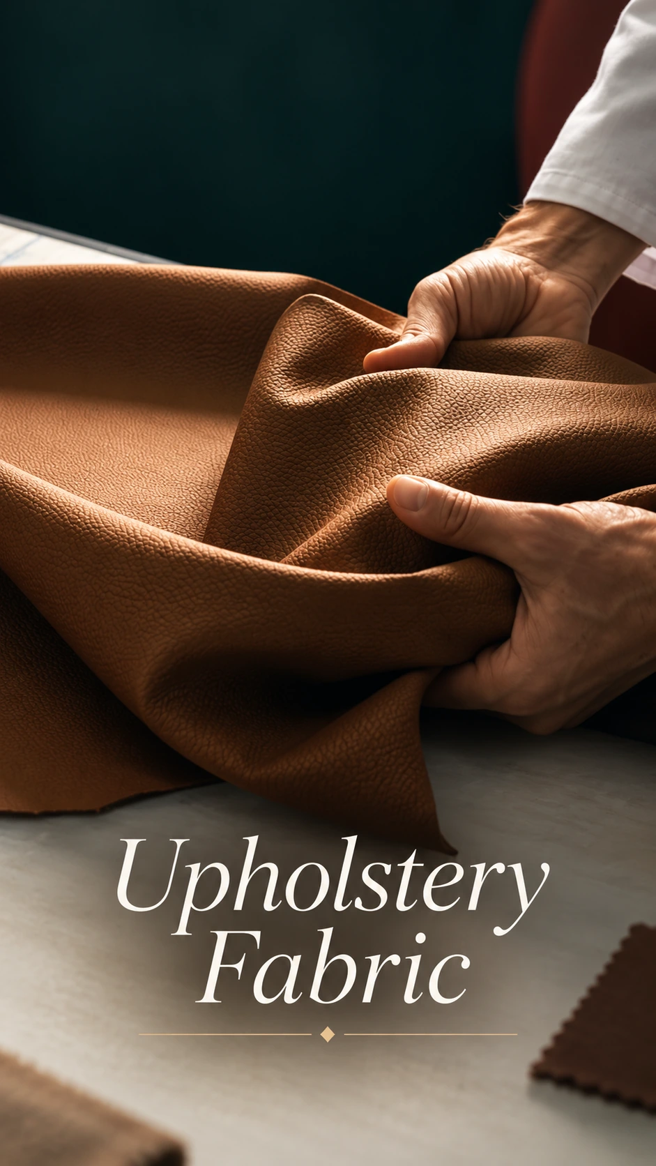 8. Fabric handfeel and surface check: inspect texture, flexibility, weave density and consistency under normal light.
