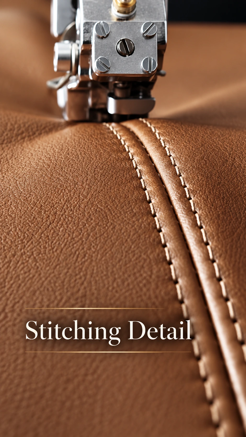 1. Stitching detail: check stitch spacing, straightness and thread tension along visible seams.