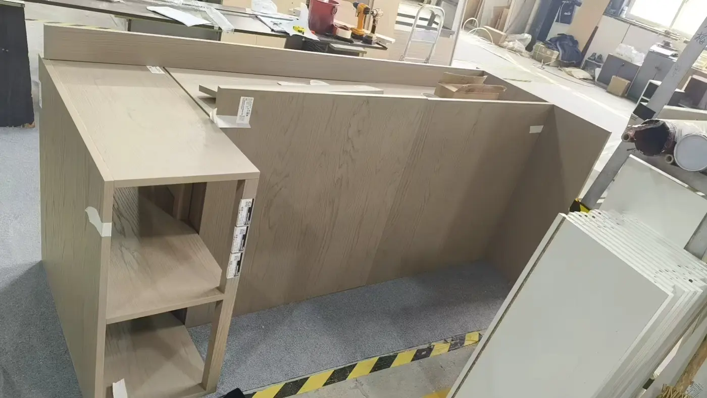 Kitchen island factory assembly
