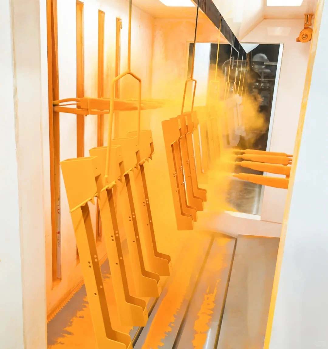 Industrial coating line for furniture components