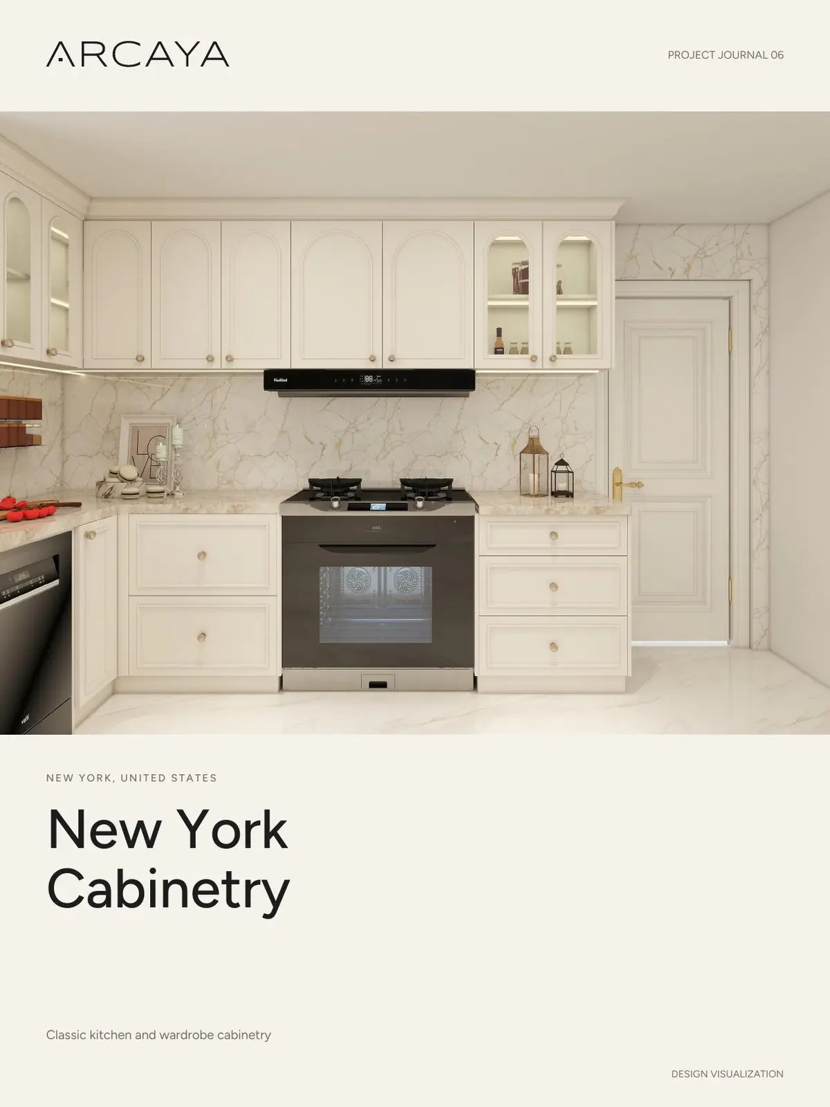 New York cream kitchen cabinetry project