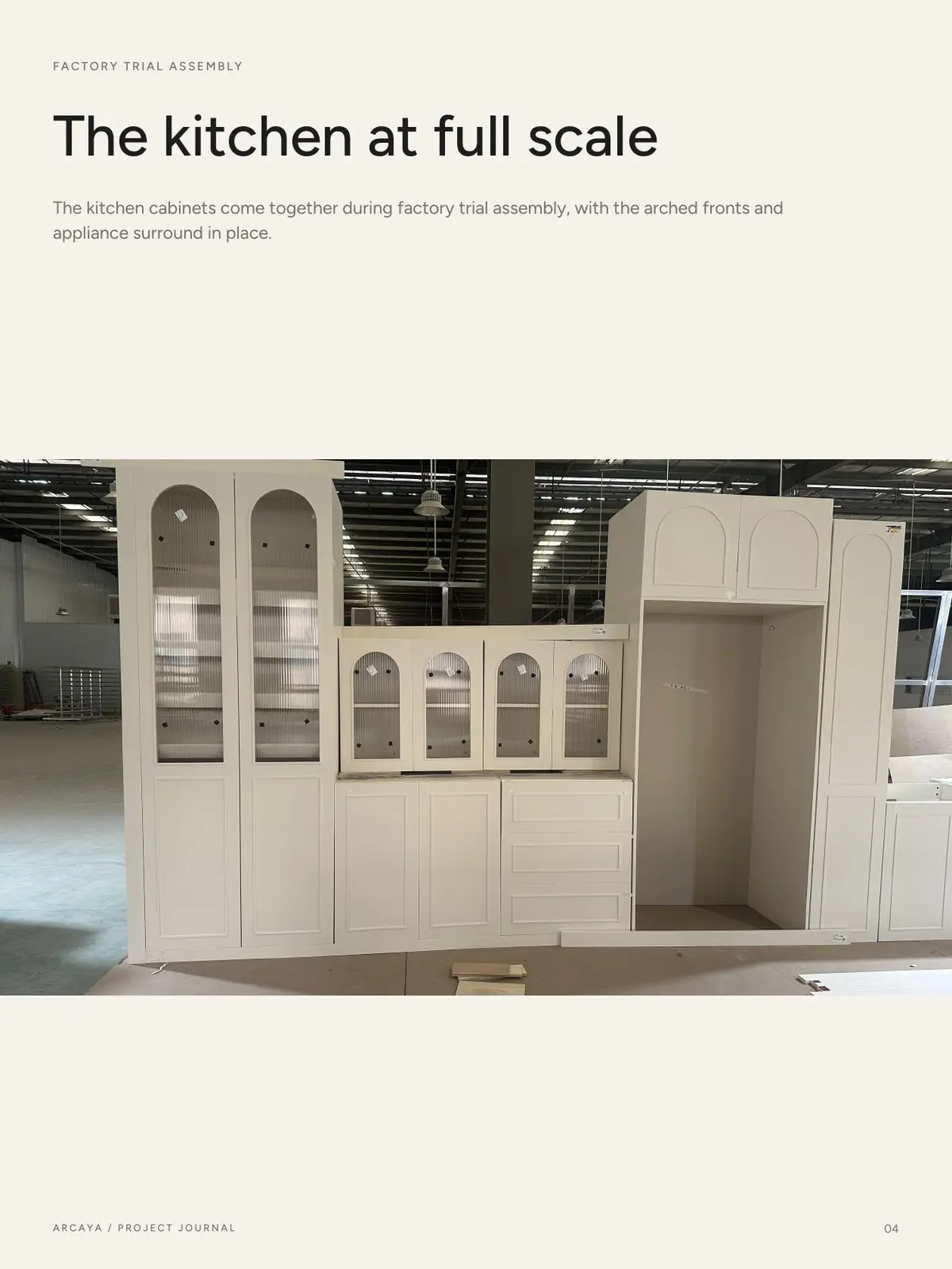 New York kitchen cabinetry factory pre-assembly shown in the project journal