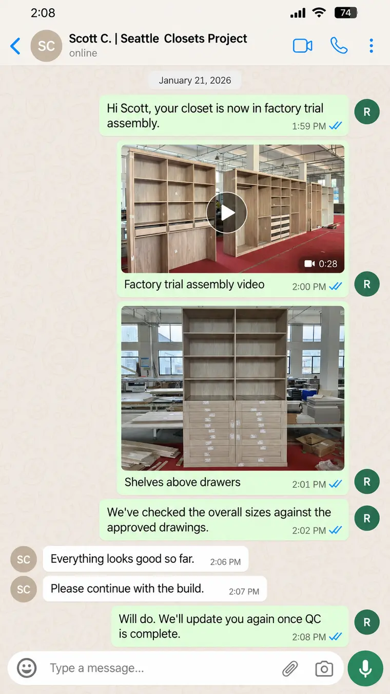 Factory trial assembly video shared on WhatsApp