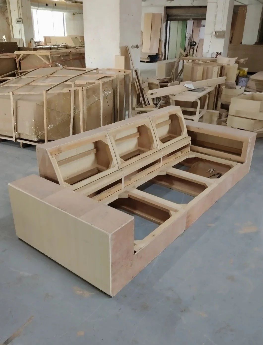 Timber sofa base frame before upholstery