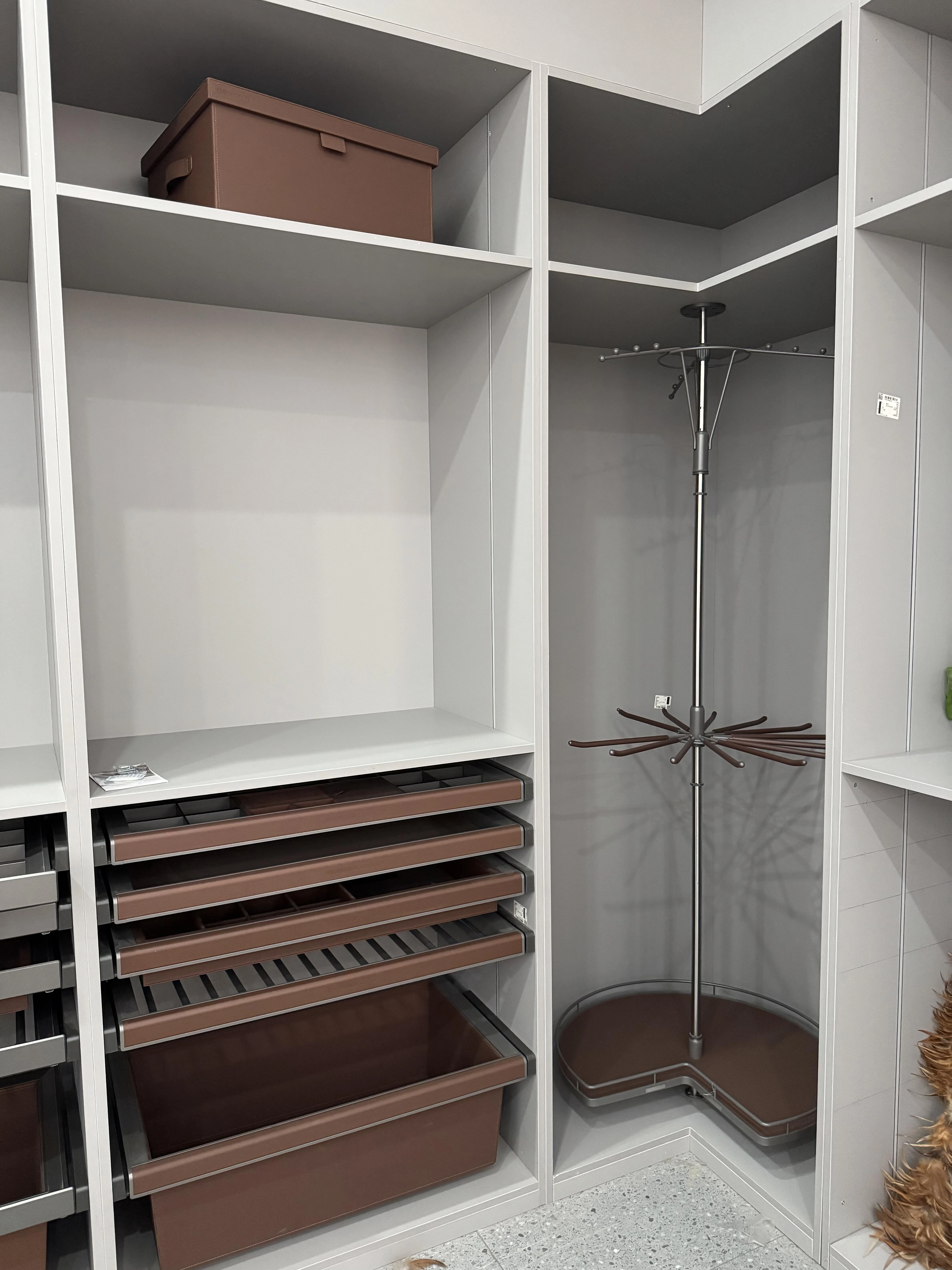 Pull-outs, baskets and organizers need secure fixing and enough clearance to operate without contact.