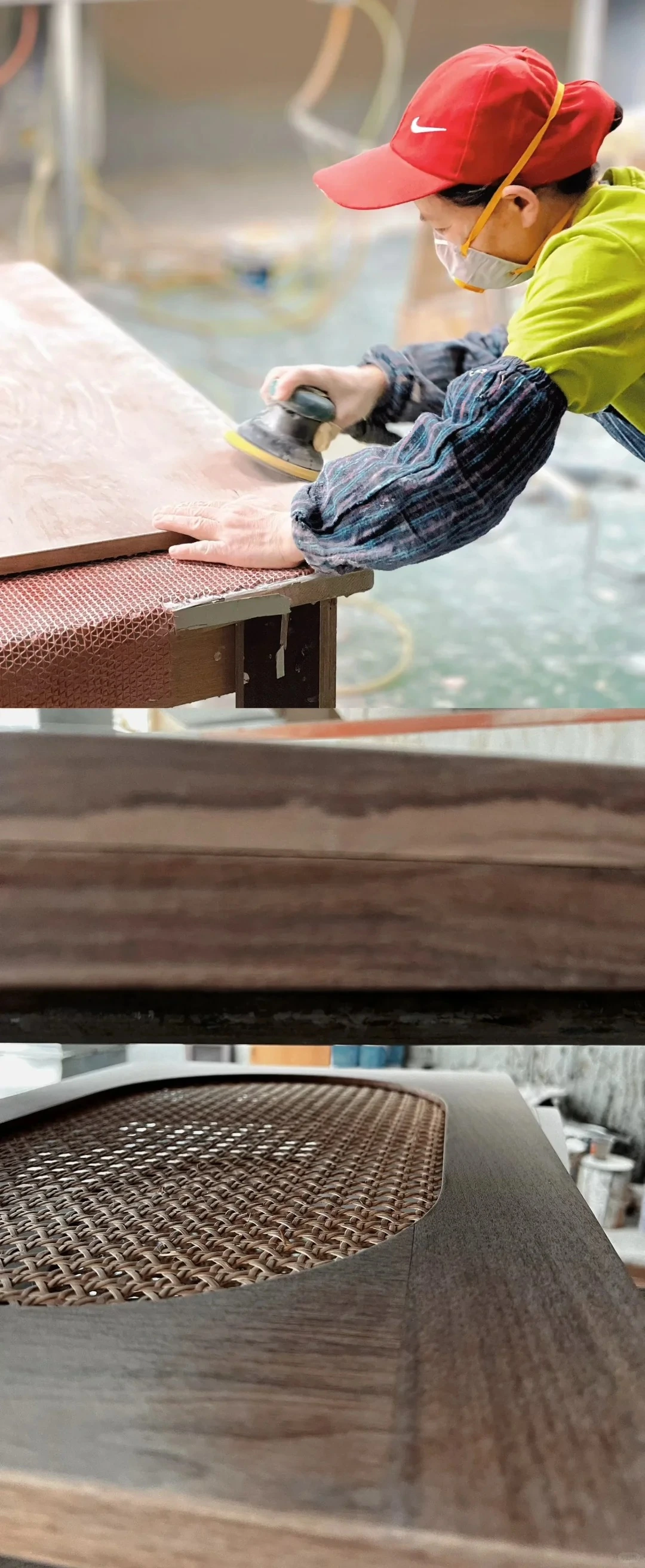 Furniture production detail under inspection