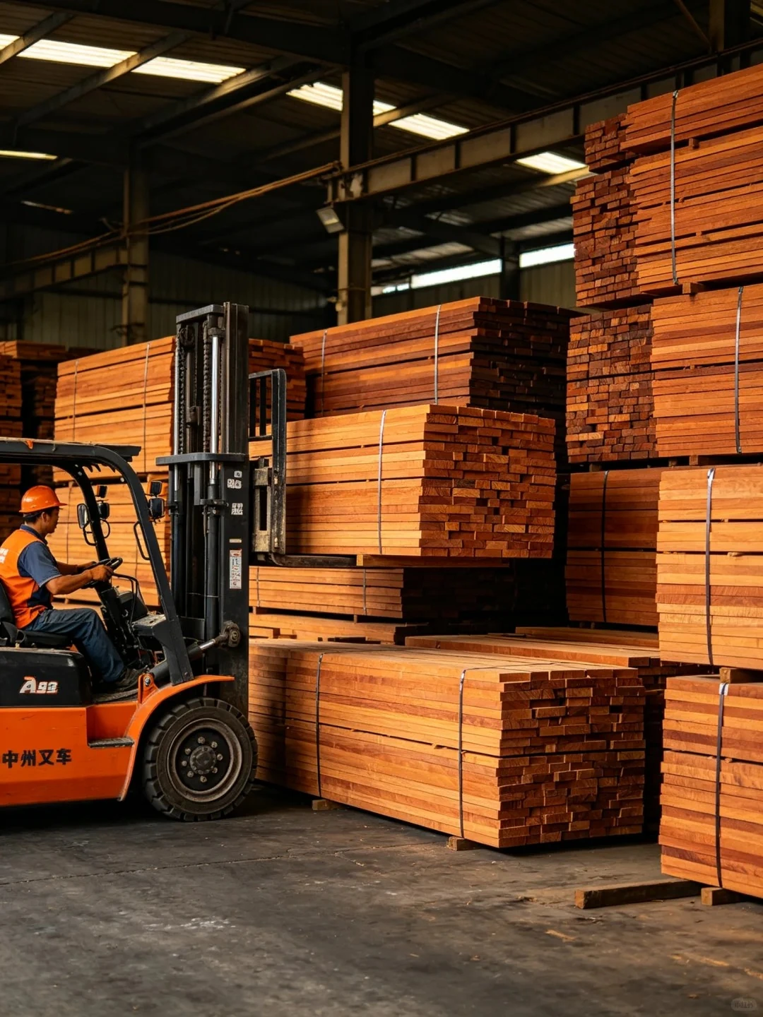 Stored wood and furniture material stock